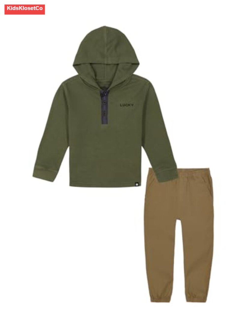 Boys 2-Piece Hooded Knit Woven Pant Set